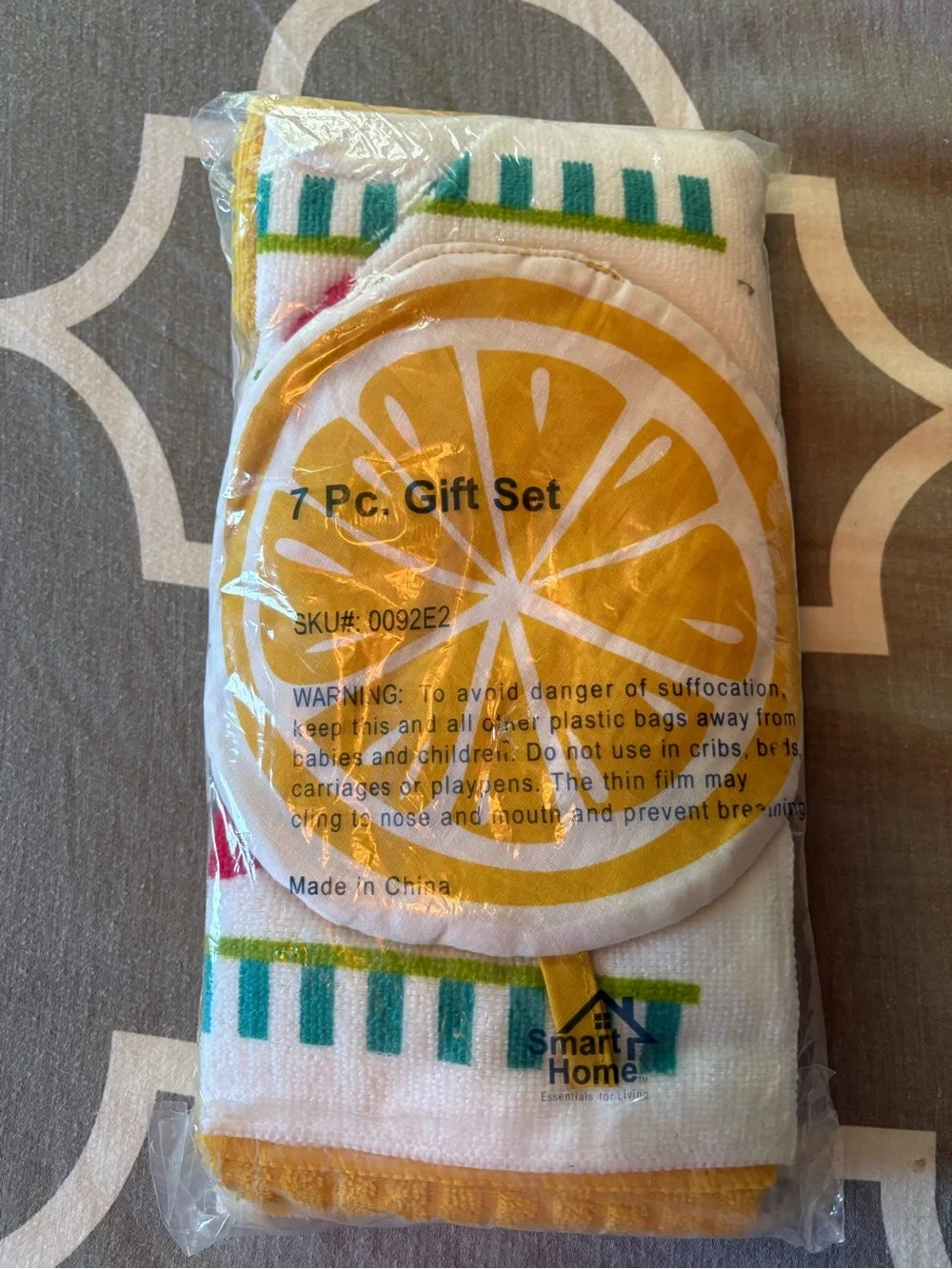 Bright Yellow Lemon Kitchen Towel Set